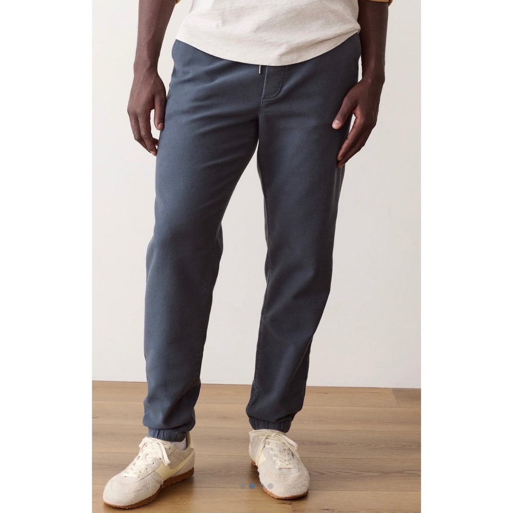 Marine Layer Mens Saturday Favorite Slim Fit Joggers Blue Cotton Tencel XL 14442